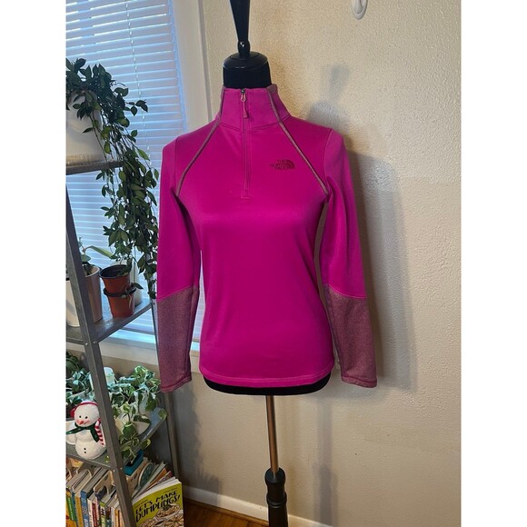 The North Face 1/4 Zip Cinder 100 pink Pulover Size XS - Picture 1 of 6